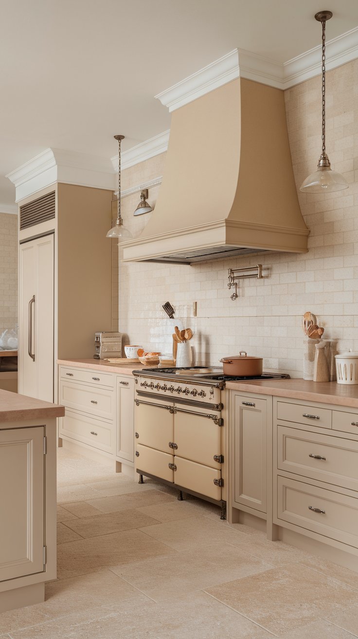 Tranquil Beige Harmony: A Culinary Sanctuary