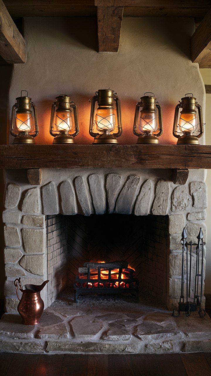 Rustic Warmth: A Fireplace Sanctuary