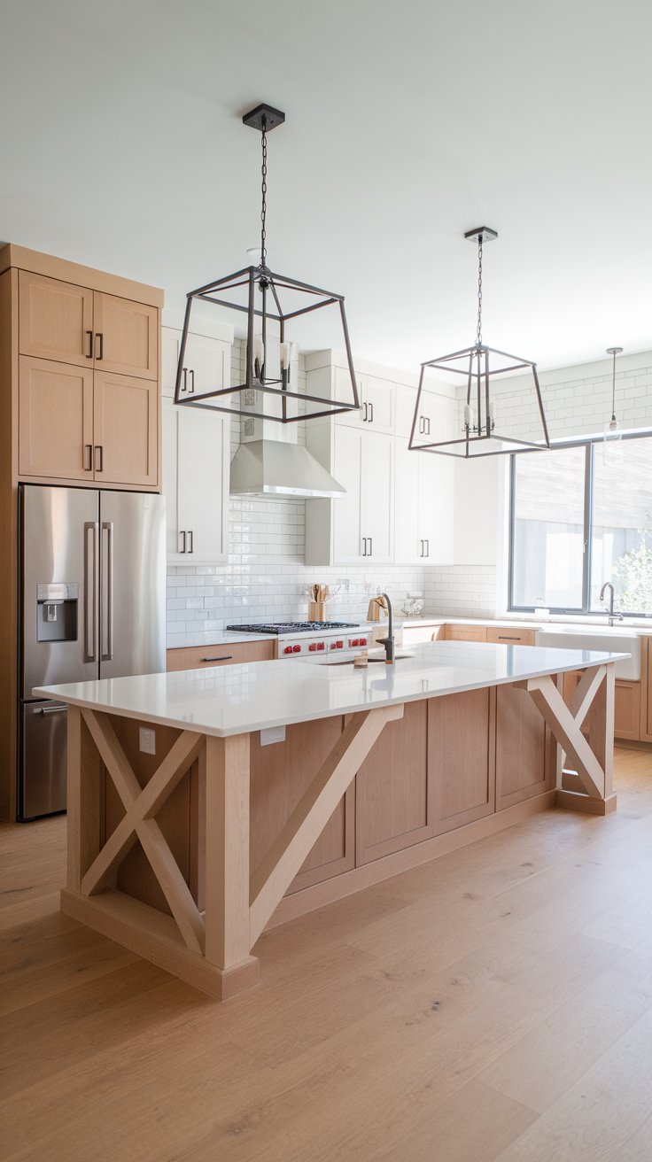 Harmonious Fusion: Wood and Light Kitchen Design