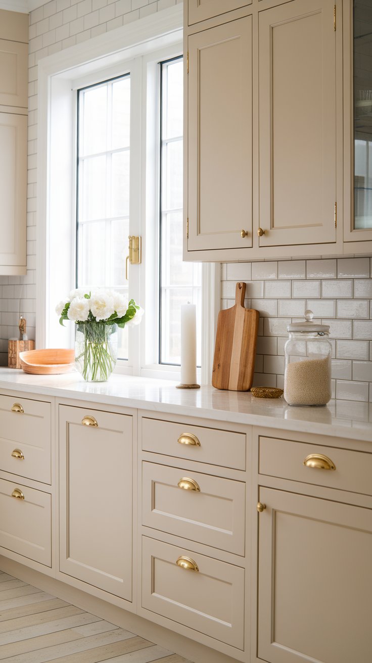 Luminous Tranquility: A Kitchen of Soft Elegance