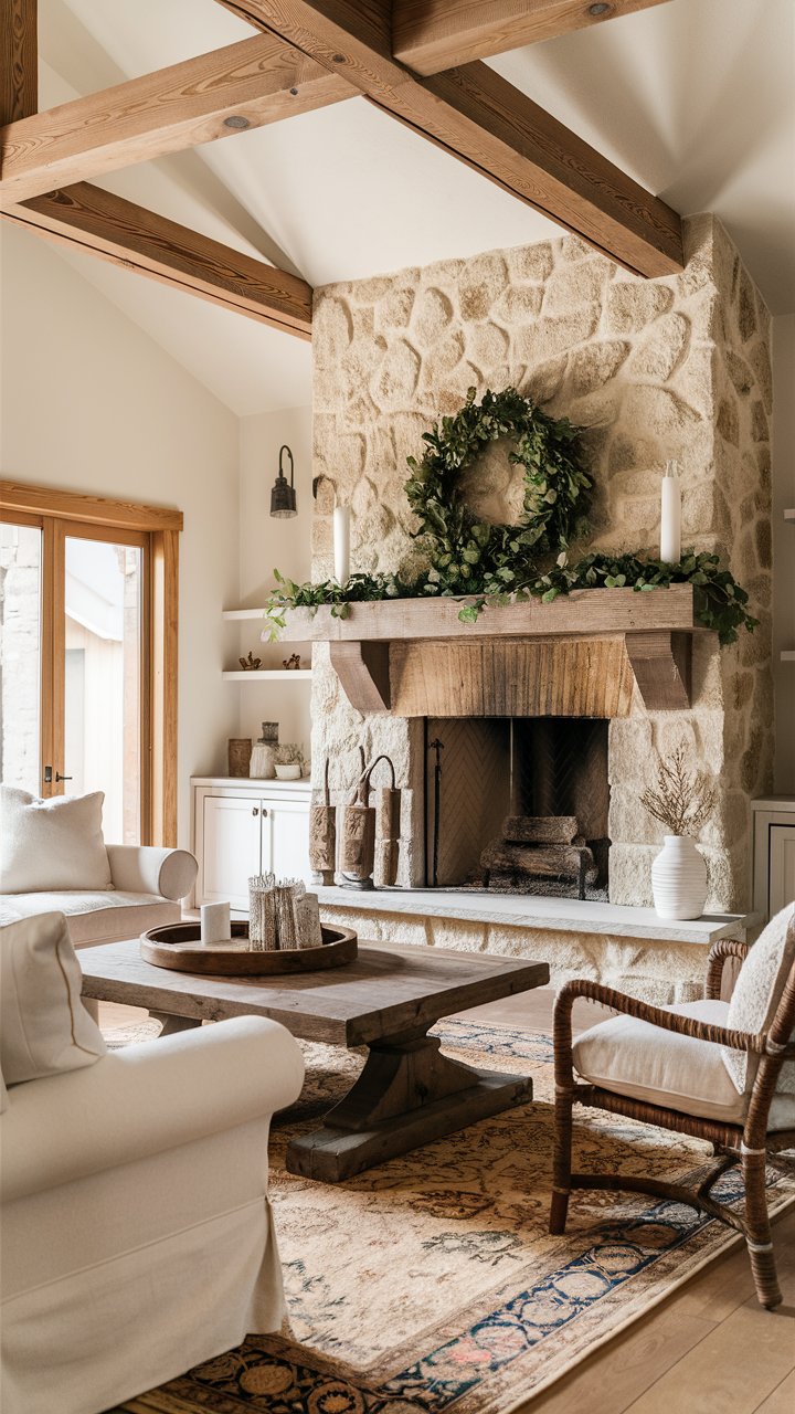 Rustic Warmth: A Cozy Hearth Retreat